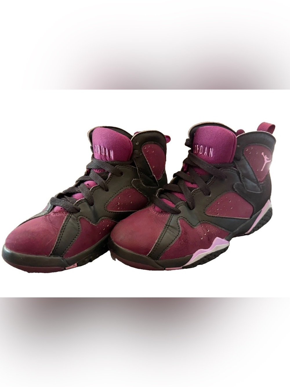 Nike Air Jordan 7 Retro GG 'Iron Purple' Sneakers Size 2Y Excellent Condition!